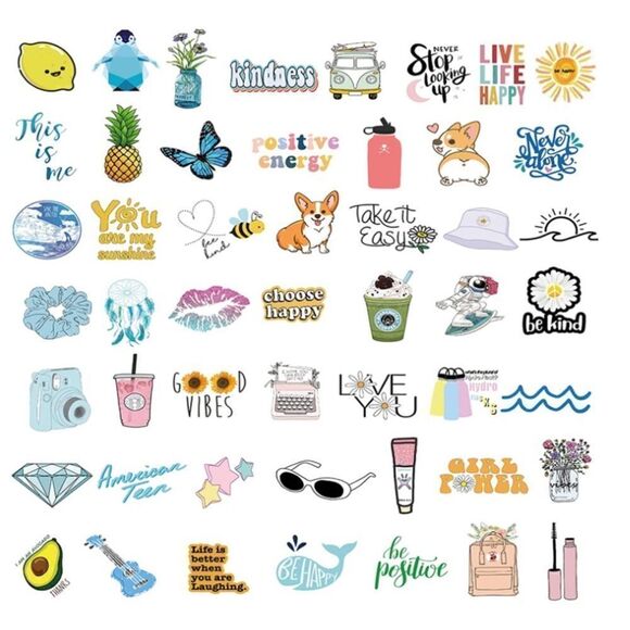 100pc Vinyl Sticker Set  - Picture 2 of 4
